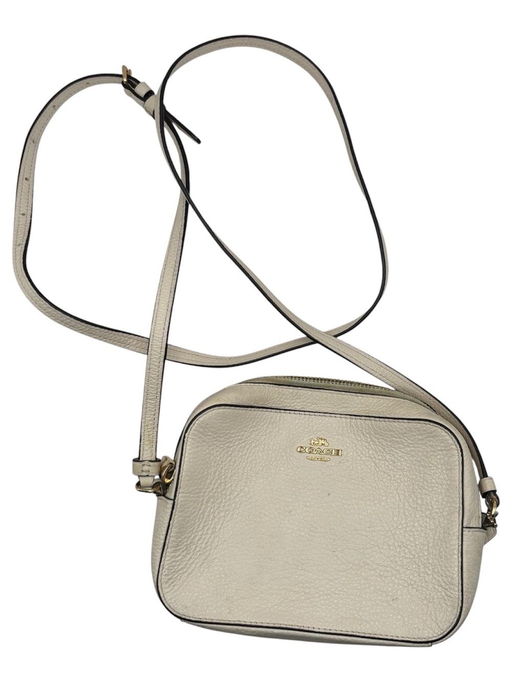 Coach Mini Jamie Camera Bag Chalk Colored Pebble Leather with Gold Hardware - Picture 2 of 12